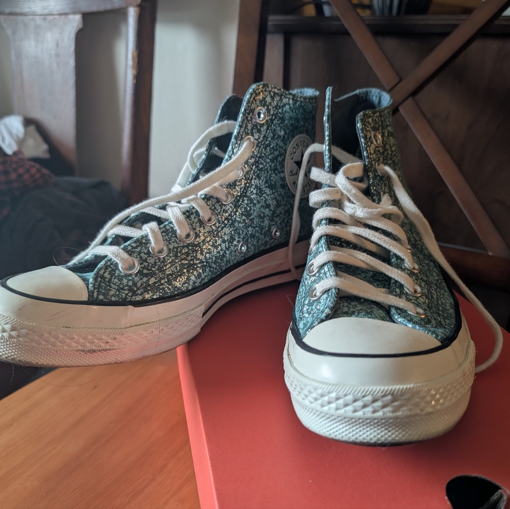 Converse Chuck 70 Canvas Glitter High Top Shoes